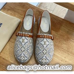 Good Quality Louis Vuitton Since 1854 Starboard LV Circle Flat Espadrilles Grey 2122399