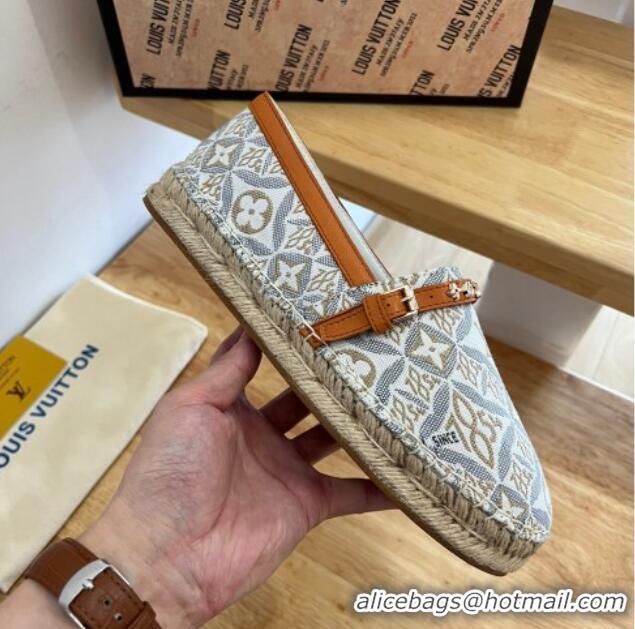 Good Quality Louis Vuitton Since 1854 Starboard LV Circle Flat Espadrilles Grey 2122399