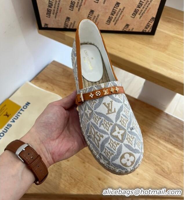 Good Quality Louis Vuitton Since 1854 Starboard LV Circle Flat Espadrilles Grey 2122399