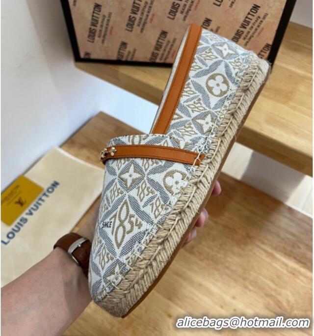 Good Quality Louis Vuitton Since 1854 Starboard LV Circle Flat Espadrilles Grey 2122399