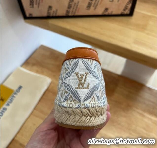 Good Quality Louis Vuitton Since 1854 Starboard LV Circle Flat Espadrilles Grey 2122399