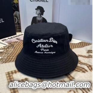 Famous Brand Dior Canvas Bucket Hat D0105 Black 2023