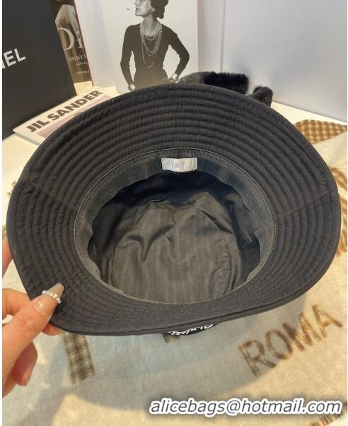 Famous Brand Dior Canvas Bucket Hat D0105 Black 2023