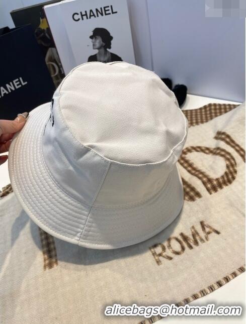 Buy Fashionable Dior Canvas Bucket Hat D0105 White 2023