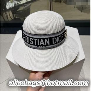 Top Grade Dior Straw Hat D22722 White 2023