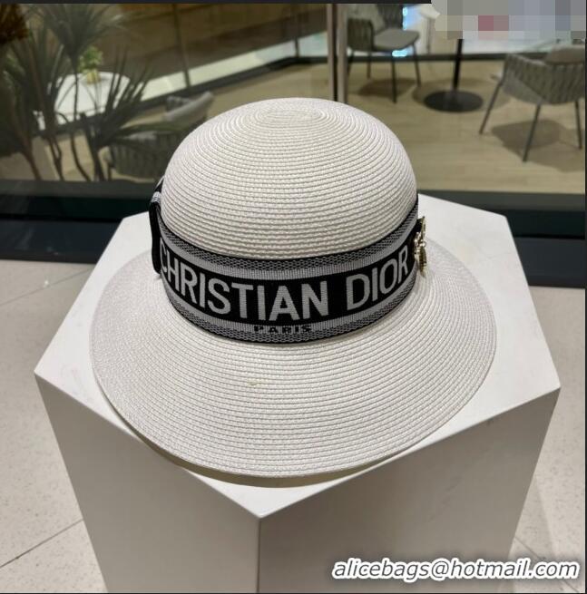 Top Grade Dior Straw Hat D22722 White 2023