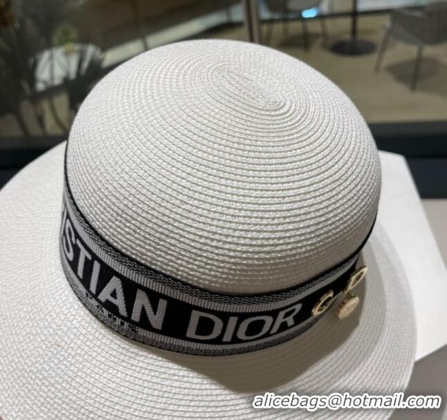 Top Grade Dior Straw Hat D22722 White 2023