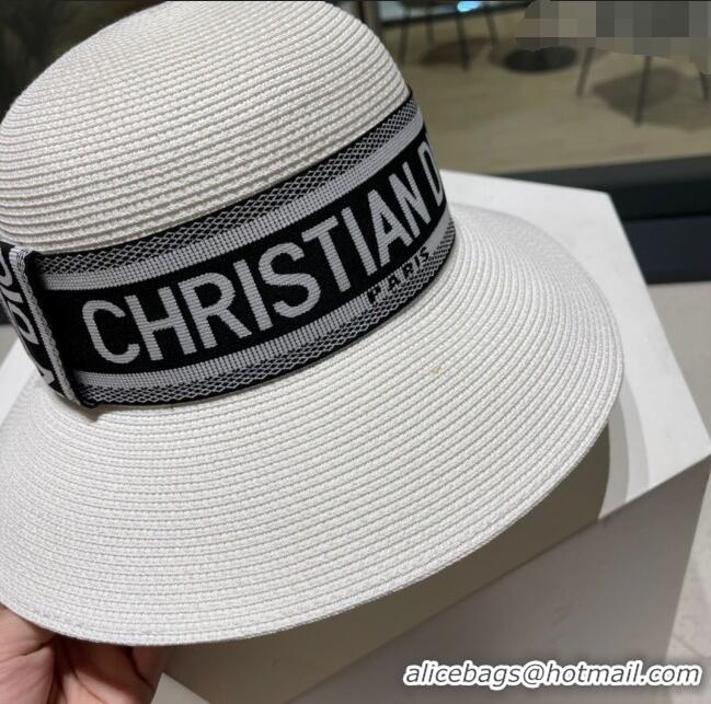 Top Grade Dior Straw Hat D22722 White 2023