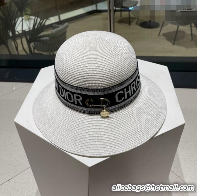 Top Grade Dior Straw Hat D22722 White 2023