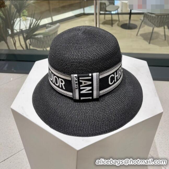 Luxury Discount Dior Straw Hat D22720 Black 2023