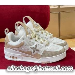 Lowest Price Louis Vuitton LV Skate Sneakers in Monogram Mesh Beige/White 1223111