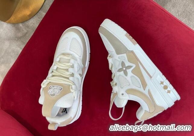 Lowest Price Louis Vuitton LV Skate Sneakers in Monogram Mesh Beige/White 1223111