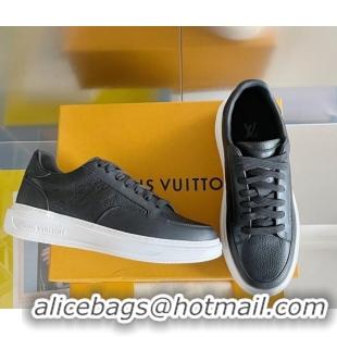 Pretty Style Louis Vuitton Men's Beverly Hills Sneakers in Perforated Monogram Leather Black 12261129