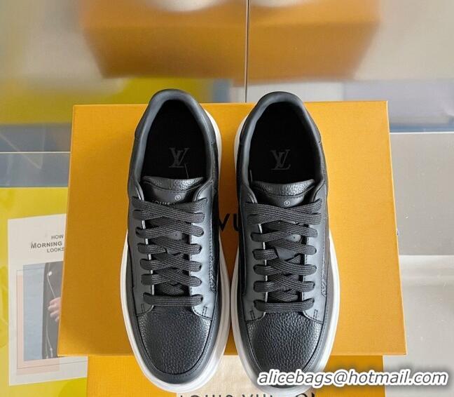 Pretty Style Louis Vuitton Men's Beverly Hills Sneakers in Perforated Monogram Leather Black 12261129