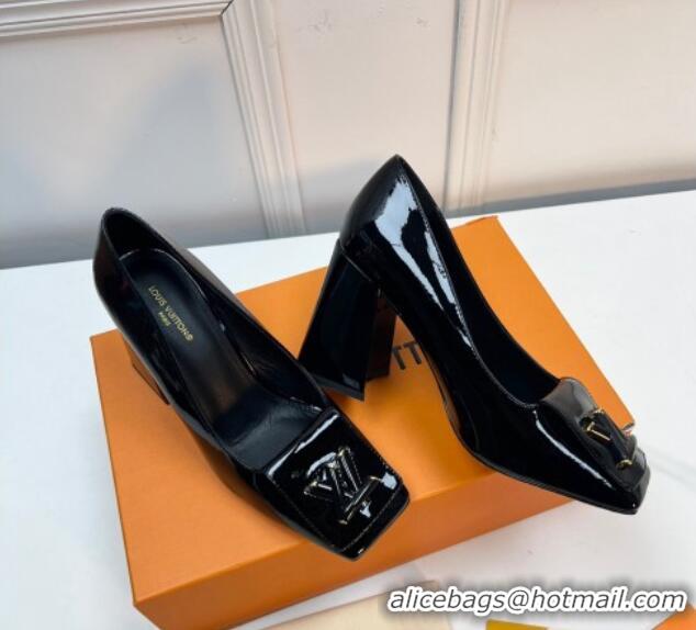 Low Price Louis Vuitton Shake Pumps 8.5cm in Patent Leather with LV Twist Black 2261134