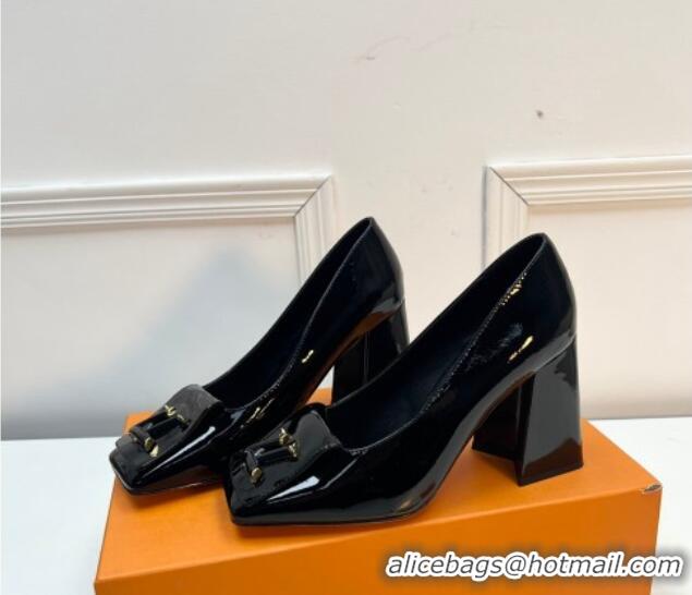 Low Price Louis Vuitton Shake Pumps 8.5cm in Patent Leather with LV Twist Black 2261134