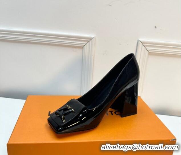 Low Price Louis Vuitton Shake Pumps 8.5cm in Patent Leather with LV Twist Black 2261134