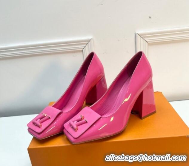 Good Product Louis Vuitton Shake Pumps 8.5cm in Patent Leather with LV Twist Pink 2261136