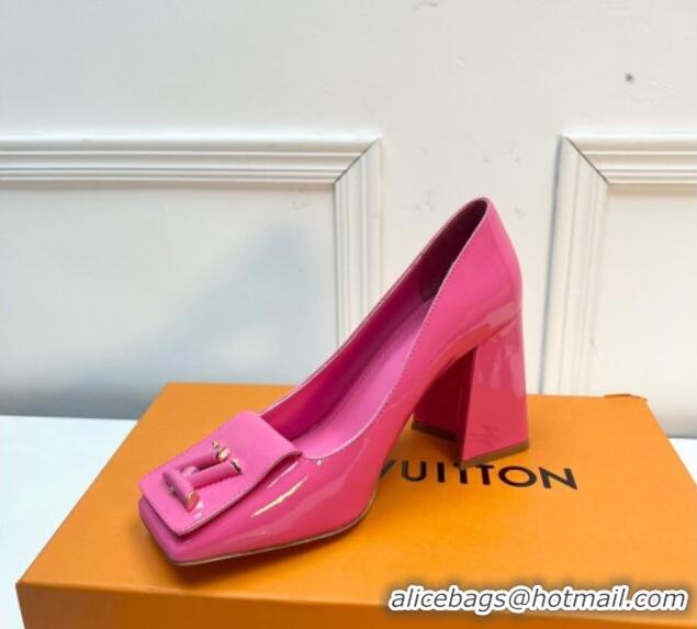 Good Product Louis Vuitton Shake Pumps 8.5cm in Patent Leather with LV Twist Pink 2261136