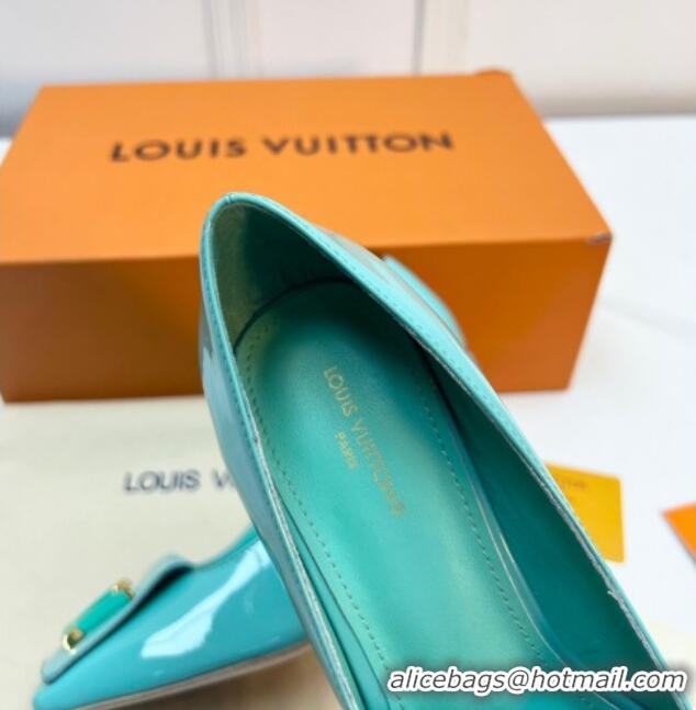 Cheap Price Louis Vuitton Shake Pumps 8.5cm in Patent Leather with LV Twist Green 2261138