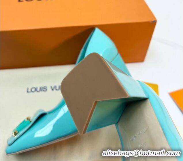 Cheap Price Louis Vuitton Shake Pumps 8.5cm in Patent Leather with LV Twist Green 2261138