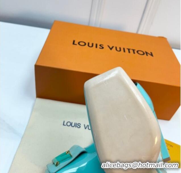 Cheap Price Louis Vuitton Shake Pumps 8.5cm in Patent Leather with LV Twist Green 2261138