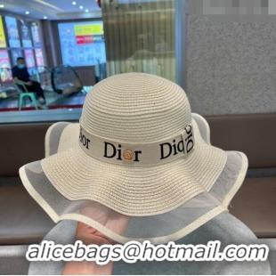 Top Grade Dior Straw Hat D22717 White 2023