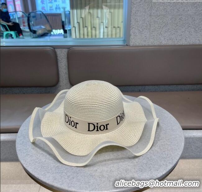 Top Grade Dior Straw Hat D22717 White 2023