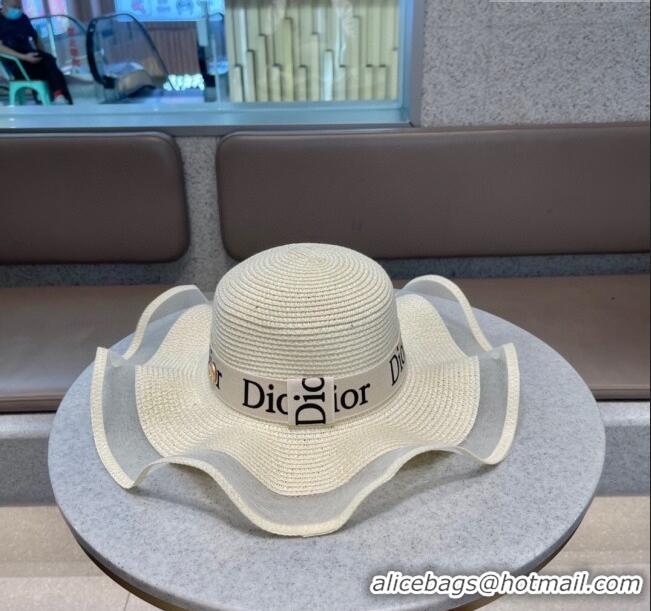 Top Grade Dior Straw Hat D22717 White 2023