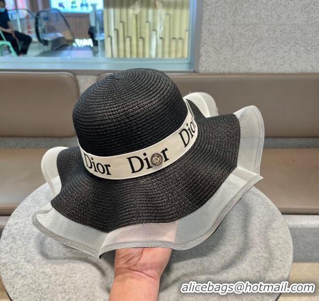 Grade Quality Dior Straw Hat D22715 Black 2023