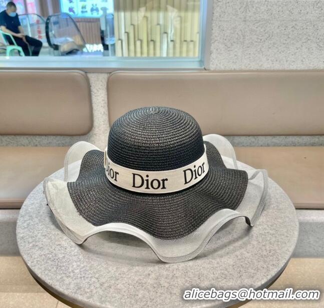 Grade Quality Dior Straw Hat D22715 Black 2023