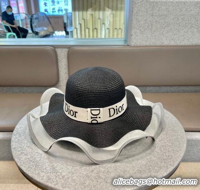 Grade Quality Dior Straw Hat D22715 Black 2023