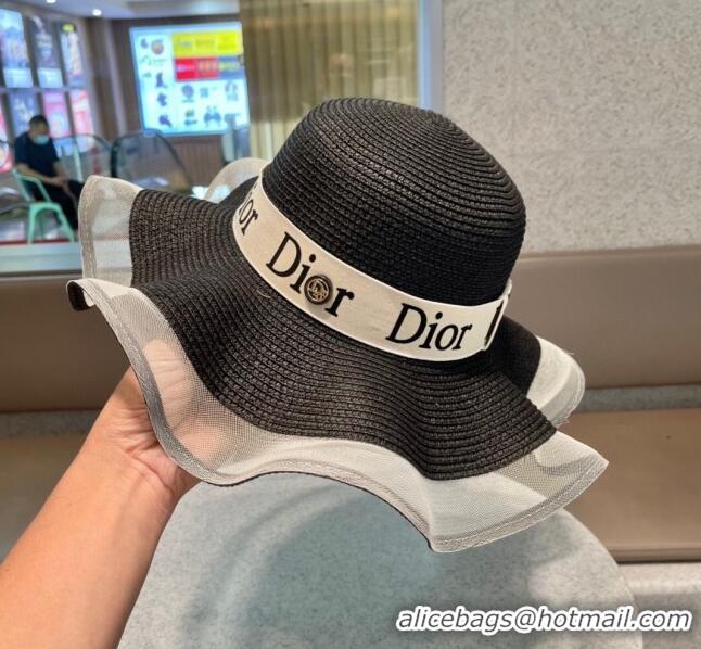 Grade Quality Dior Straw Hat D22715 Black 2023