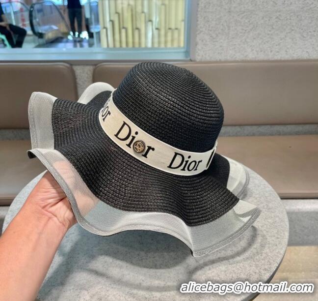 Grade Quality Dior Straw Hat D22715 Black 2023