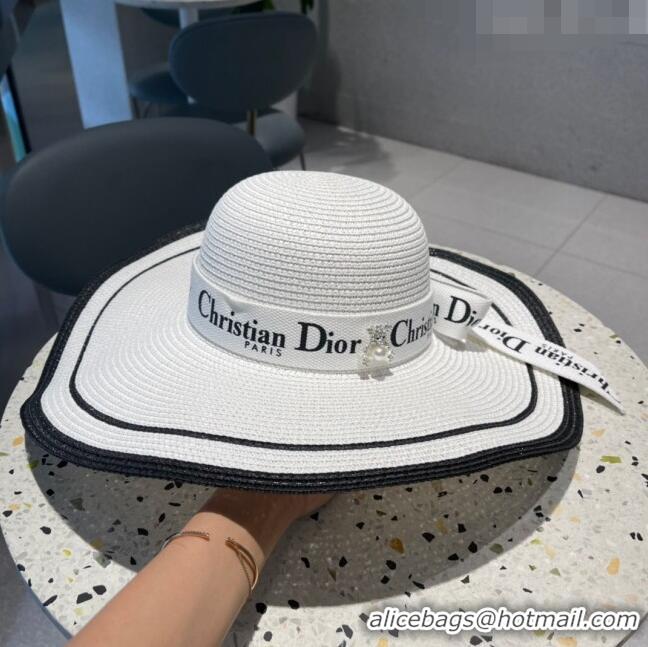 Cheapest Dior Straw Hat D22713 White 2023