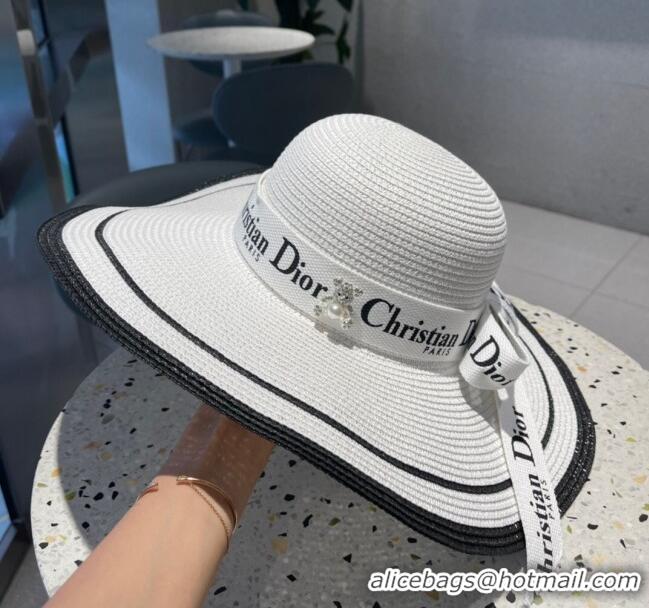 Cheapest Dior Straw Hat D22713 White 2023