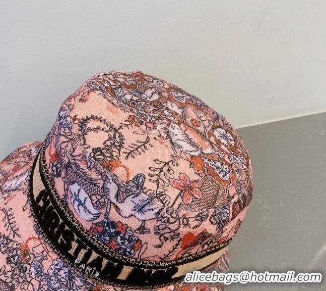 Buy Fashionable Dior Print Bucket Hat 031129 Pink 2023