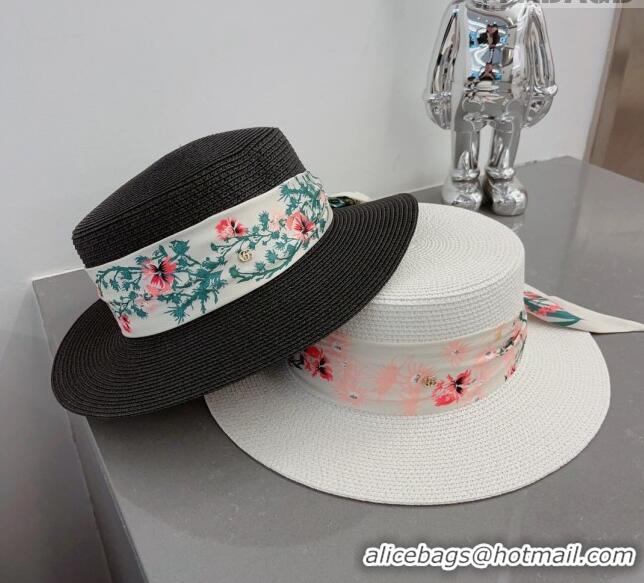 Good Taste Gucci Straw Hat with Bandeau G0407 Black 2023