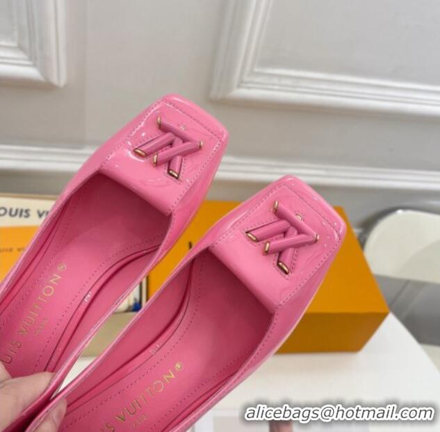 Luxury Louis Vuitton Shake Pumps 5.5cm in Patent Leather with LV Twist Pink 122722