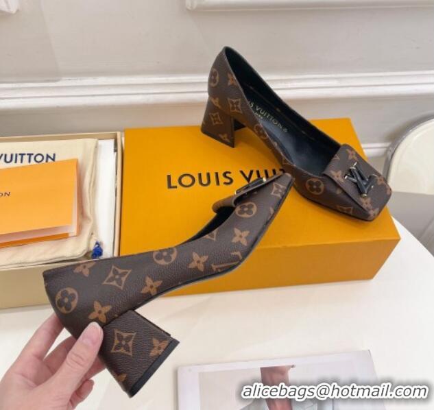 Sophisticated Louis Vuitton Shake Pumps 5.5cm in Monogram Canvas with LV Twist 122724