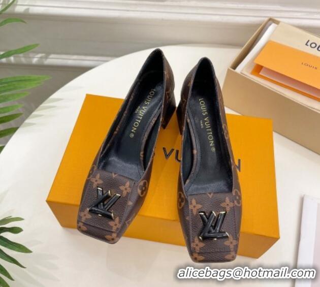 Sophisticated Louis Vuitton Shake Pumps 5.5cm in Monogram Canvas with LV Twist 122724