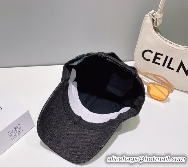 Buy Inexpensive Prada Denim Baseball Hat 0414 Black 2023