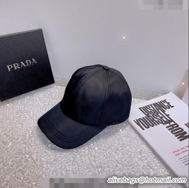 Traditional Specials Prada Nylon Baseball Hat PA0414 Black 2023