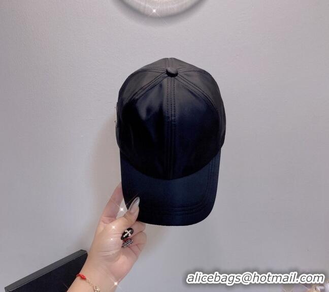 Traditional Specials Prada Nylon Baseball Hat PA0414 Black 2023