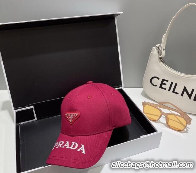 Most Popular Prada Baseball Hat 040702 Red 2023