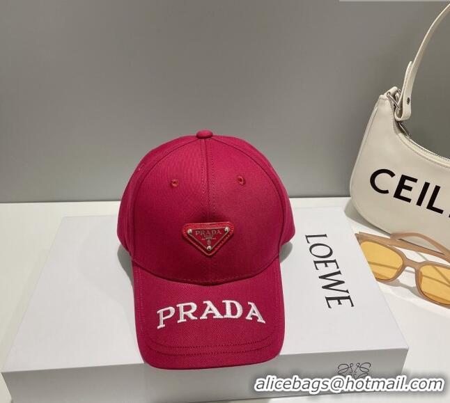 Most Popular Prada Baseball Hat 040702 Red 2023