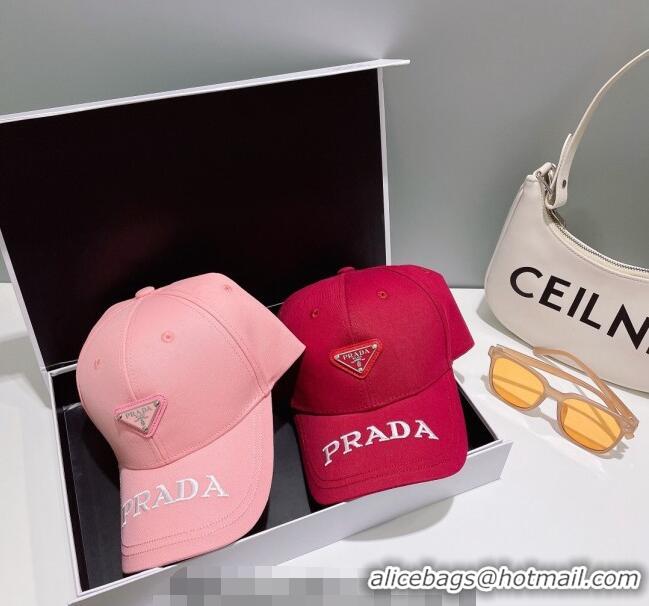 Most Popular Prada Baseball Hat 040702 Red 2023