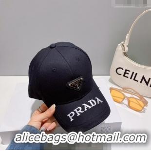 New Style Prada Baseball Hat 040702 Black 2023