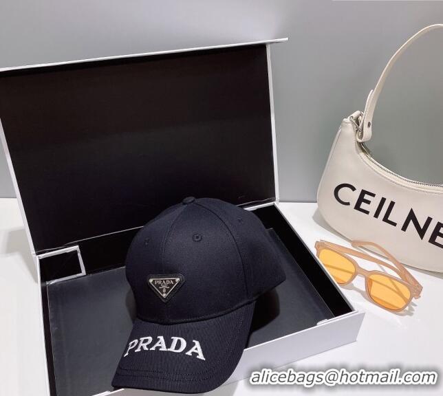 New Style Prada Baseball Hat 040702 Black 2023