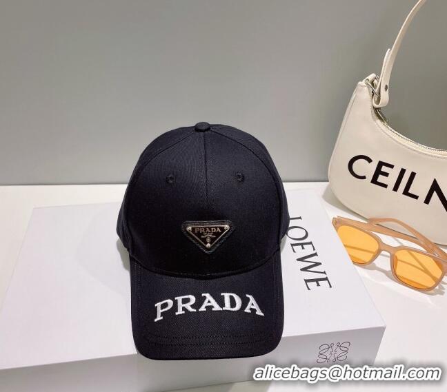 New Style Prada Baseball Hat 040702 Black 2023